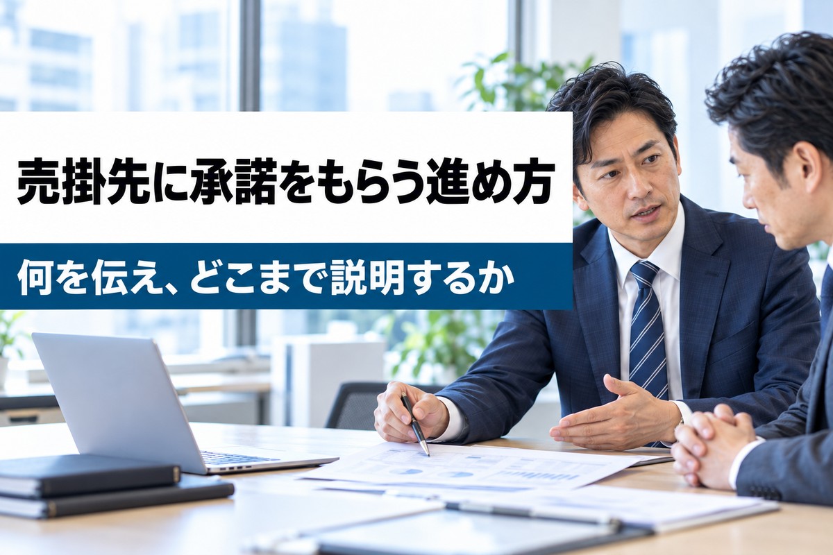売掛先に承諾をもらう進め方。何を伝え、どこまで説明するか