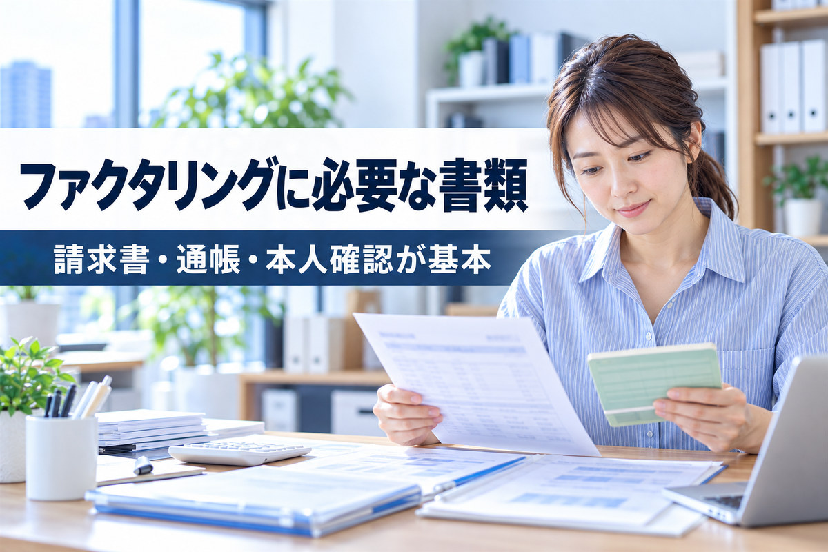 ファクタリングに必要な書類は請求書・通帳・本人確認が基本
