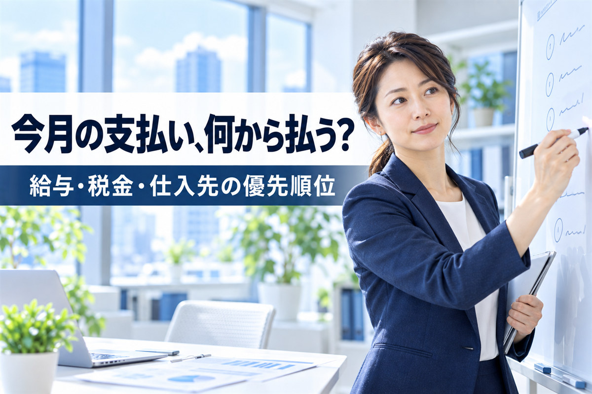今月の支払いは何から払うか。給与・税金・仕入先の優先順位